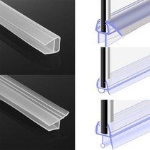 유리문 웨더스트립 씰링 스트립 1M 612mm 유용한 창 목욕 스크린 실리콘 고무 씰 홈, H shape+10mm