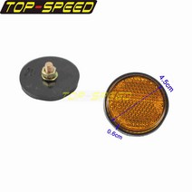 ATV 비포장 도로용 오토바이 프론트 포크 다리 슬라이드 안전 반사판 스티커 볼트 반사 테이프 스트립 마크 캐러밴, [19] 106 yellow