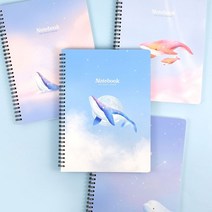 고래 스프링 노트 (4개 1세트) [LucentKorea]