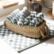 기라로쉬 뱀부 체스 그리드 주방타올 70g 체커보드 고리핸드타월, GL)70g_뱀부선염핸드_그리드