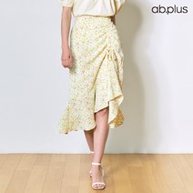 에이비플러스 ab.plus 플라워 셔링 디테일 스커트 (LSW2MS82A)