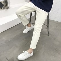 용된다 남자 겨울 기모 쟈가드 밴딩 슬랙스