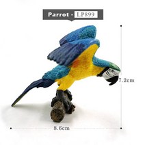 터키 새 닭 농장 Pvc 동물 모델 입상 홈 장식 미니어처 요정 정원 액세서리 모던, 28.Parrot