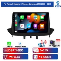 카오디오 안드로이드 12 GPS 자동차 라디오 르노 메간 3 플루언스 삼성 SM3 2008 - 2014 멀티미디어 플레, 07 3 32G