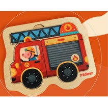 미니 조작퍼즐 소방차5P 간단한 조각퍼줄 남아 엄마표 사고력향상 이모선물 유아용, 1개