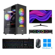 포유컴퓨터 게이밍 조립 PC 모니터 풀세트 컴퓨터 본체 최신 롤 배그 고사양 윈도우, FY-03, 03. 27인치