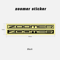 StickerJDM USDM 비닐 데칼 스쿠터 바이크 오토바이 부품 자동차 창문 범퍼 혼다 AF58 Nps50 러커스 줌머 토탈러커스 수정, [03] ZOOMER Black, 03 ZOOMER Black