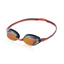 Speedo 여성용 수영 고글 미러 뱅퀴셔 2.0 화이트/앰버/실버 원 사이즈, Speedo Black/Amber/Rose Gold