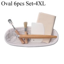 반느통 바네통 천연 발효바구니 깜빠뉴 빵 발효틀 발효 meibum 타원형 6pcs 세트, 타원형 6 개 세트-4xl