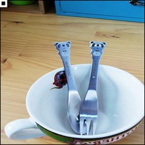 다과상차림 타원형스푼 편안한분위기 작은사이즈 과일티포크 미니티스푼, 티포크