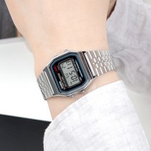 카시오 A158WA-1 공용 빈티지 스타일 메탈 시계