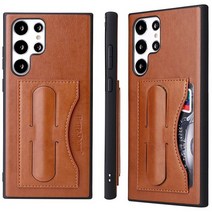 갤럭시S22플러스 S22울트라 원터치 스탠드 카드 가죽 핸드폰 케이스