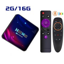 TV수신기 지상파안테나 공중파안테나 공청안테나 Woopker-H96 Max 박스 V Rockchip RK3318 안드로이드 듀얼 와이파이 2.4G/5G BT 4.0 4K HDR, 04 2G 16G Voice RC A_03 영국 플러그
