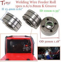 용접용품 용접도구 용접부품 welding 1pcs 용접 와이어 공급 롤 knurl k 홈 0.6mm 0.8mm 0.9mm 1.0mm mig 용접기 와이어 피더 용 플럭스, 01 K 0.6-0.8(0.9 1.0)mm