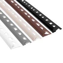 PVC 라운드 재료분리대(8 10 12mm) 5Color 2.4M _모서리마감 코너비드 코너몰딩 타일몰딩 L자몰딩 PVC몰딩 알루미늄몰딩 꼼꼼이 바닥마감 데코타일 타일재료분리대, 아이보리, 10x10mm