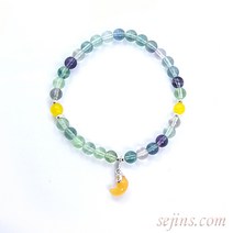 백제곡옥 플로라이트 황옥 금전운 힐링 팔찌 HSMA-005