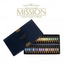 PGM*^몰미젤로 미션 골드클래스 수채화물감15mlX34색 술물감 술재료 그림 전문가 용물감 술놀이 전문가용^^췤pgm, a^^옵션없슴