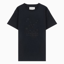 메종 마르지엘라 명품 23SS 넘버 로고 블랙 여성 반팔 티셔츠 S51GC0522S20079861