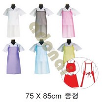 반투명 우레탄 앞치마 H형 중형 75X85cm, 패셔너블리 쿠팡 흰색