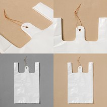 마트498 100p 흰색 비닐봉투 (5호) 손잡이봉투 쇼핑몰비닐 큰봉투 쇼핑봉지 팬시봉투 비닐봉투도매 두꺼운비닐 비