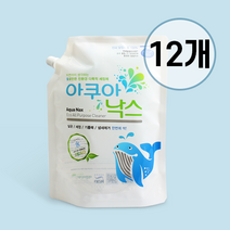 아쿠아낙스 10L 다목적 세정제 (살균 탈취 세정) 시계세척제 전해수 알칼리이온수, 1L x 12개