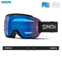 SMITH Squad MTB 스쿼드 엠티비 산악 자전거 고글 Black 블랙 크로마팝 콘트라스트 로즈 플래쉬 + 클리어 (렌즈 2장), 단품