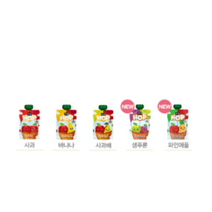 아넬라 홉 짜먹는 생과일 퓨레 5종 맛보기 세트, 사과.사과배.바나나.생푸룬.파인애플, 1세트