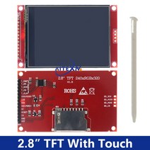 TFT 디스플레이 0.96/1.3/1.44/1.77/1.8/2.0/2.4/2.8 인치 IPS 7P SPI HD 65K 풀 컬러 LCD 모듈 ST7735 드라이브 IC 80x160, [02] 2.8 TFT With Touch