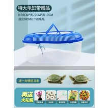 알리 거북이 탱크 하우스 일광욕 테라스 조경 번식 상자 가정용 거북 브라질 사육 대규모 특수 생태, 덮개가 있는 휴대용 특대형   연인 거북이 두 마리를