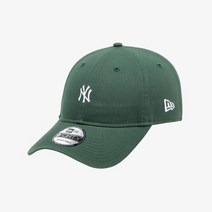 뉴에라 MLB 워시드 미니 로고 뉴욕 양키스 언스트럭쳐 볼캡 실란트로 그린