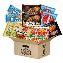 팔도 농심 삼양 별미 봉지 라면 6종 12개(짜파2+스파게티2+불닭2+비빔면2+짜짜로니2+배홍동비빔면2)