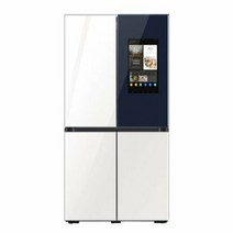 삼성전자 비스포크 4도어 프리스탠딩 패밀리허브 RF85B95H2APN 840L 글램화이트, 단품없음