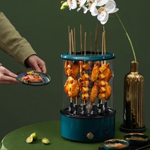 양꼬치기계 꼬치구이기계 숯불화로 DMWD 가정용 12 스틱 바베큐 기계 전기 꼬치 제조기 자동 회전 그릴 도, 한개옵션0