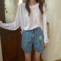 (베이지 당일발송) 플로우 린넨 루즈 맨투맨