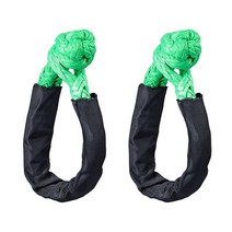 합성 소프트 걸쇠 밧줄 윈치 견인 로프 38 000 lbs 4x4 suv atv 트럭 픽업 복구 오프로드, 2 pieces green_4