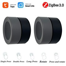 ZigBee Tuya 스마트 노브 무선 장면 스위치 버튼 컨트롤러 배터리 구동 홈 오토메이션 시나리오 장치, 02 2pcs