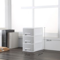 JINGHENG 이동 투명 아크릴 서랍 리빙 예쁜 소품 다용도 케이스 보관함 사무실 수납장 서랍장, 회색 중간 3 층