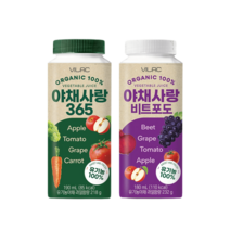 비락 유기농100% 야채사랑365 12팩 + 포도와야채365 12팩
