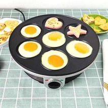 원형 7홀 계란 후라기 기계 전기 오믈렛 달걀 부침기, 4구팬