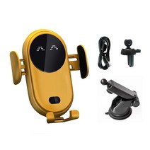 Car Wireless Mobile Phone Charger Mount Clamping Fast Charging Station Driving Replacement Holder Ye, 08 Yellow Set