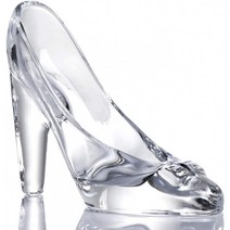 Tiktalk 신데렐라 유리 구두 크리스탈 하이힐 신발 입상 장식품 여자 성인식 선물 생일 파티 장식