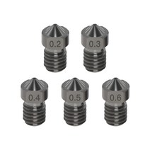 E3D 핫 엔드 V6 스레드 압출기 노즐 용 1.75mm 필라멘트 경화 강철 다이 스틸 prusa i3 3D 프린터, 06 1.0mm