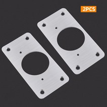 싱크대경첩 경칩 가스쇼바 주방 캐비닛 용 가구 수리 플레이트 스테인레스 스틸 찬장 서랍 창문 문 수리 키트 피팅, 06 Rectangle A 2pcs