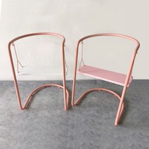 인테리어 철재 그네 의자 흔들 스윙 체어 테이블 실내 홈 카페 테라스 베란다, D.핑크 체어(좌판 랜덤)