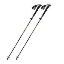 고릴라 듀랄루민 4단 접이식 등산스틱 2개1세트, 2.블랙 [2개1세트]