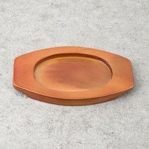 블룸엣홈 옻칠 원목 타원 냄비받침 주물팬받침 (소) 1개, 없음/없음/없음