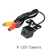 와이드 앵글 HD 자동차 후방 카메라후방 비디오차량 카메라백업 역방향 카메라12 LED 야간 투시경주차 카메라, 02 8 LED Camera