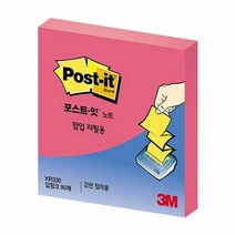 MHR6109163M)포스트-잇 팝업리필 강한점착용(KR-330/딥핑크)