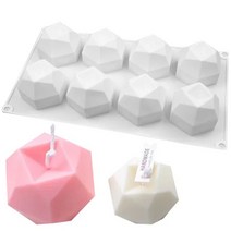 호환 양파 팁/기하학적 루빅스 큐브 양초 실리콘 금형 수제 무스 케이크 비누 만들기 DIY 선물 장식 6 개, [02] B-Only mold