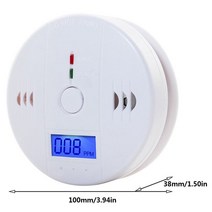 일산화탄소 경보기 가스누수탐지 캠핑 가스 경보 새로운 85dB CO2 센서 감지기 무선 CO 미터 중독성 연기 경고 LCD 표시기, [01] white, white